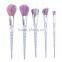 2017 New 5pcs Unicorn Makeup Brushes Spiral Handle Rainbow Colorful Hair Cosmetic Brushes