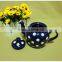 Colorful White with printing Ecofriendly 100% Ceramic Tea Pot