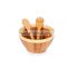 Bamboo material salad bowl with servers 3pcs salad sets tableware products