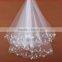 scalloped edged wedding veils, design embroidery 3 meter wedding veil