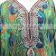 Peacock DIGITAL print crepe silk kaftan CAFTAN tunic poncho blouse PEACOCK PRINT