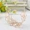 South Korean round hollow women bangles with gold plated