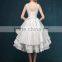 MGOO Custom Made Evening Dinner Dress Short White Satin Elegant Dress Latest Design Prom Layers Dress 2256