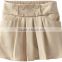 Fantastic Quality Girls Cotton Twill Khaki Bow Pocket Pleated School Uniform Skirt
