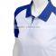 Women Slim Fit Sport Blank Blue And White 100 Polyester Microfiber Polo Shirt