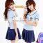 2015 fashion nylon school girl costume pleated skirt