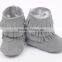 Fringed Genuine Leather Suede Baby Boots
