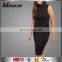 Black twist front ladies high neck dress plus size high neck skater dress casual dresses
