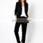 2015 Latest fashion from china high quality women coat ,Black boyfriend blazer wind