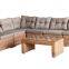 Modern sectional modular wicker 5 seater sofa set rattan garden line patio furniture