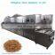 Industrial continuous microwave dryer and sterilizer oven for potato chips,  worm tunnel microwave dryer in France