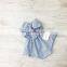 Hot style Strapless tie stripe pattern Soft Baby Girls Romper