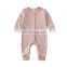 Toddler Baby Overalls Rompers Spring Summer Round Collar Jumpsuit Boy Girl Solid Color Bodysuit for 0-18M