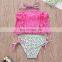 2019 Summer Girls Pink Tassel Bikini Set Kids Fringe Swimwear With Floral Shorts 2pc Set