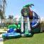 Inflatable Coconut Falls Twister Slides Backyard Commercial Inflatable Twin Curved Water Slide With Pool