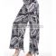 2015 Hot Sale Fashion Palazzo Pants Summer All Over Printing with Wide Leg and Hight Waist Pants
