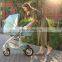 2019 new design luxury high view 4 wheels baby stroller pram with carrycot