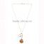 Simple gold long chain necklace designs with pearls for ladies