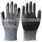 Anti Cut Level 5 Nitrile Dipped Oil and Waterproof Cut Resistant Gloves