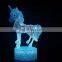 Magical Panel Optical Illusion  7 colors changing USB style Visual 3D LED light night table Lamp For Kids