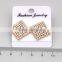 rhombus Shape Pattern Stud earrings arete para dama Pendiente para dama de calidad adorno rhombus