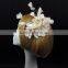 Customized Bridal Hair Accessories Ivory Lace Flower Branch Fascinator Wholesale Quality Choice