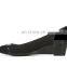 ladies fancy new style suede round toe with metal D ring wedge heel sandals shoes office footwear for women (LAJWG0046)