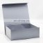 Stock ready metallic silver custom logo printing gift present box wholesale