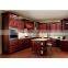 Red / Black Solid Wood Kitchen Cabinets With American Standard Sink And Faucet