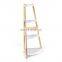 white multifunctional durable MDF wood bathroom living room corner shelf organizer