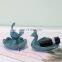 wholesale ceramic peacock design luxury decorative small tray home decor items