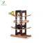 Home Collection Antique Wine Rack with Espresso Finish Natural Bamboo