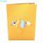 Cheap Price Party Cat 3D Pop-up Card High Quality Cat Design Birthday Pop-up Card for Kids