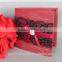 2016 Noble Red Elegant Dreams International Top Quality Lace Wedding Cards