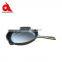 Pre-seasoned cast iron double side griddle grill fry pan