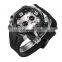 Fashion design stainless steel case big dial case chronograph sport men compass luminous watch