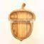 WOODEN SERVING BOWL TRAY ACORN Cheap Wholesale Customized Size Decor Platter Table Vietnam Supplier