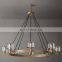 Modern Nordic Style Crystal Glass Chandelier Factory Price Black Finish Pendant Lamp for Home Bar Kitchen Island Lighting