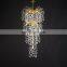 Custom Art Crystal Branch Chandelier Lamps Wedding Hotel Lobby Villa Restaurant Long Table Tree Branch Luxury Ceiling Light
