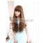 2015 Female long straight hair fluffy long hair neat bang simulation hair sweet pear flower head long curly hair wig