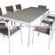 High quality best selling grey outdoor cheap dining set garden chair and table