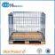 Warehouse wire mesh metal foldable cage pallets