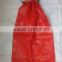 red Tubular mesh bag for vegetables