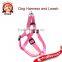 Solid Pink Nylon Webbing Dog Harnesses for Smart Pet, Good Sewing Hand Made