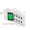Universal 8 USB Port Display Screen US EU UK Plug Travel AC Power Adapter Socket Smart Wall Charger For Cell Phone Tablet Camera