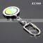 Custom Revolve Oval Shaped Zinc Alloy Promotional Spinning Metal Rotate Keyring