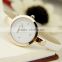 Simple style thin leather band alloy watch innovation fine design lady trendy watch