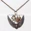 Antique Gold And Silver Plate Wing Pendant Necklace Wholesale 2015