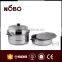 double layer deep steel lid Stainless Steel Food steamer