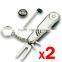 2 pcs Golf Multi-tool Brush Marker Pen Divot Pitch Holder Wooden Tees Golf Bags